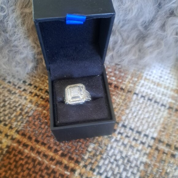 Steering Silver and 0.5 diamonds ring Size 7 - Picture 3 of 5